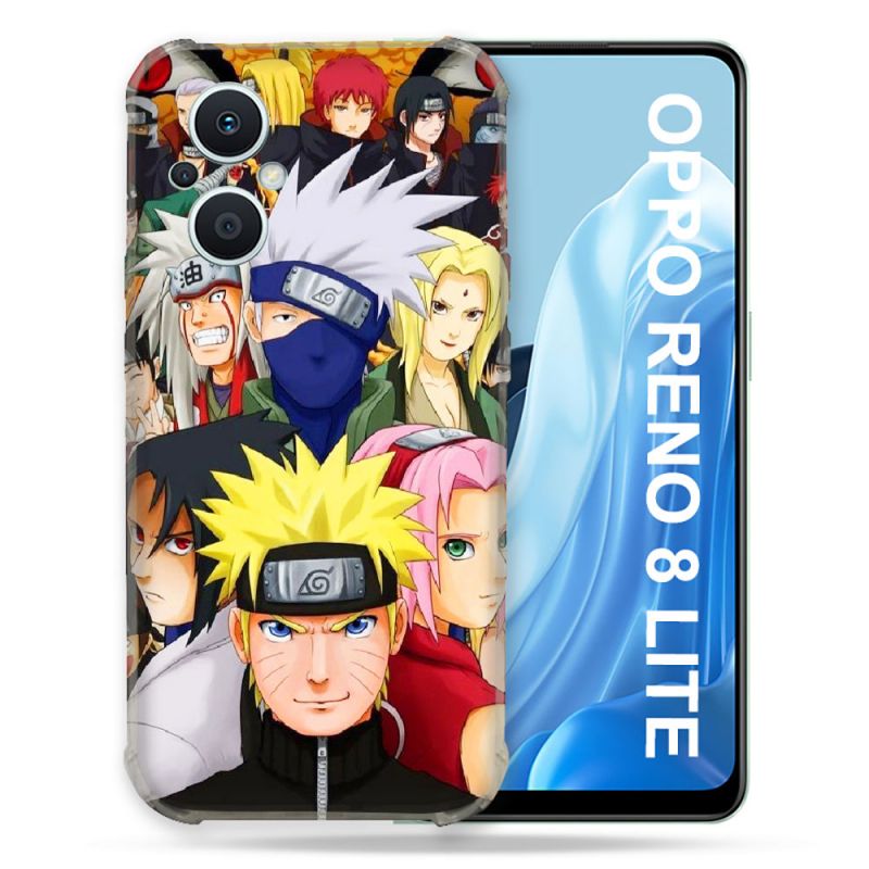 Coque Renforcée Pour Oppo Reno 8 Lite 5G Manga Naruto Team