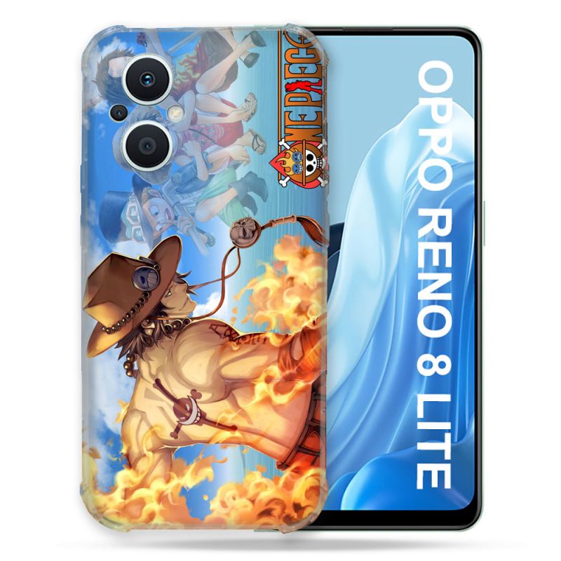 Coque Renforcée Pour Oppo Reno 8 Lite 5G Manga One Piece Ace Color