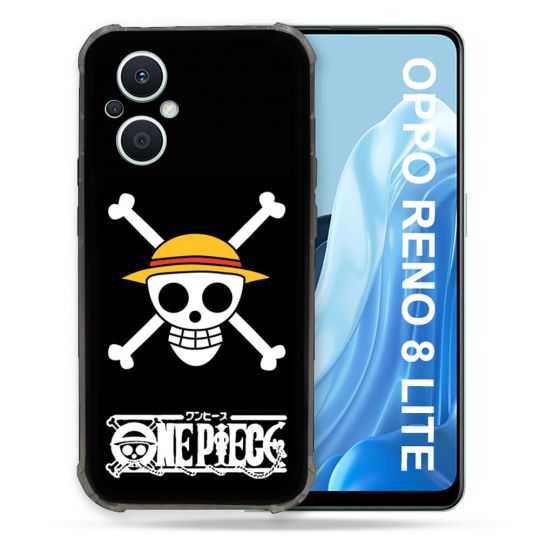 Coque Renforcée Pour Oppo Reno 8 Lite 5G Manga One Piece Tete de Mort