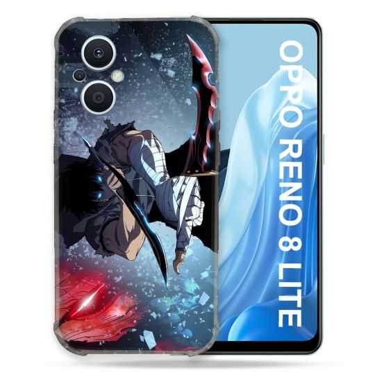Coque Renforcée Pour Oppo Reno 8 Lite 5G Manga Solo Leveling Sung Epee