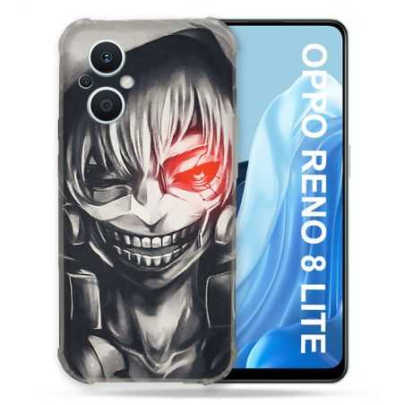 Coque Renforcée Pour Oppo Reno 8 Lite 5G Manga Tokyo Ghoul Kaneki Noir