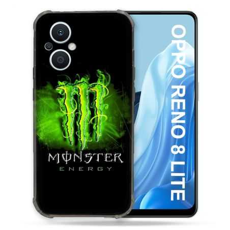 Coque Renforcée Pour Oppo Reno 8 Lite 5G Monster Energy Vert
