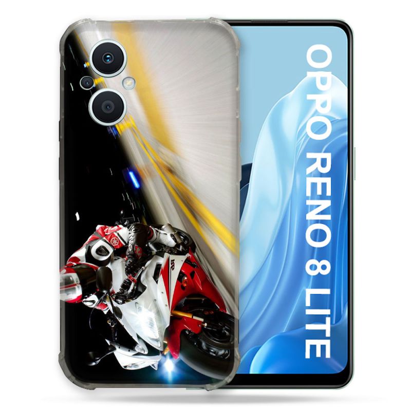 Coque Renforcée Pour Oppo Reno 8 Lite 5G Moto Course GP R6