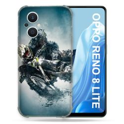 Coque Renforcée Pour Oppo Reno 8 Lite 5G Moto Cross Ombre