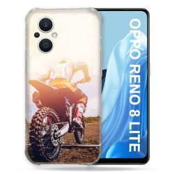 Coque Renforcée Pour Oppo Reno 8 Lite 5G Moto Cross Soleil