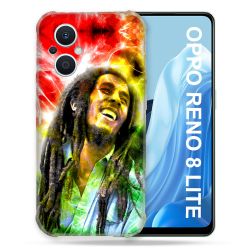 Coque Renforcée Pour Oppo Reno 8 Lite 5G Musique Bob Marley Color