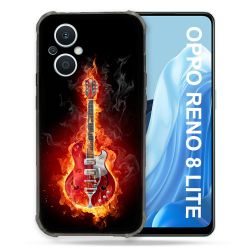 Coque Renforcée Pour Oppo Reno 8 Lite 5G Musique Guitare Electrique