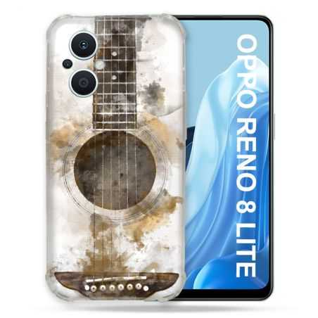 Coque Renforcée Pour Oppo Reno 8 Lite 5G Musique Guitare Tag