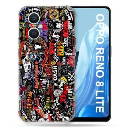 Coque Renforcée Pour Oppo Reno 8 Lite 5G Musique Rock Groupe