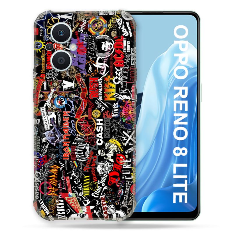 Coque Renforcée Pour Oppo Reno 8 Lite 5G Musique Rock Groupe