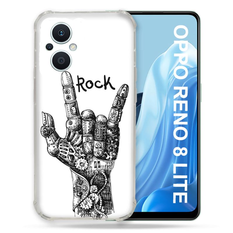 Coque Renforcée Pour Oppo Reno 8 Lite 5G Musique Rock Main