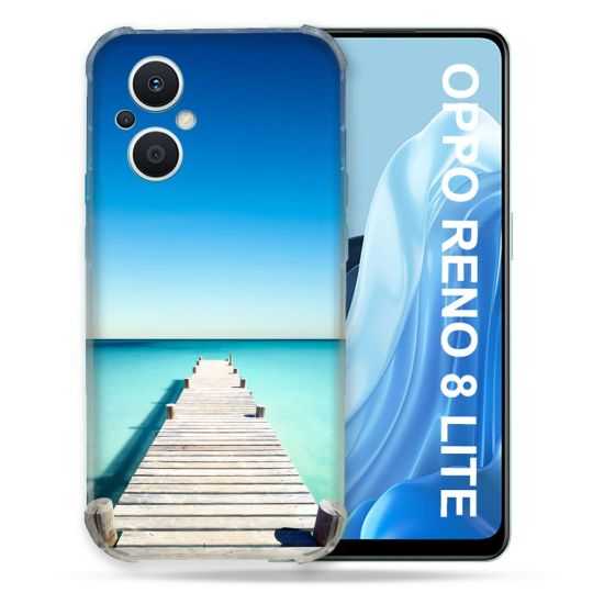 Coque Renforcée Pour Oppo Reno 8 Lite 5G Nature Pont Mer