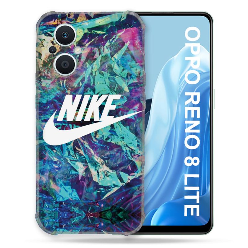 Coque Renforcée Pour Oppo Reno 8 Lite 5G Nike Turquoise