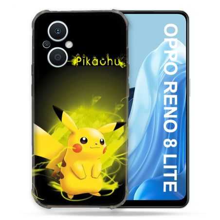 Coque Renforcée Pour Oppo Reno 8 Lite 5G Pokemon Pikachu Eclair
