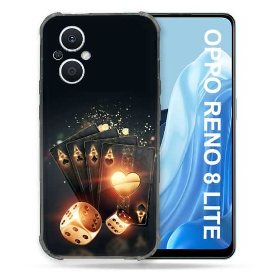 Coque Renforcée Pour Oppo Reno 8 Lite 5G Poker Des