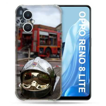 Coque Renforcée Pour Oppo Reno 8 Lite 5G Pompier Casque Camion
