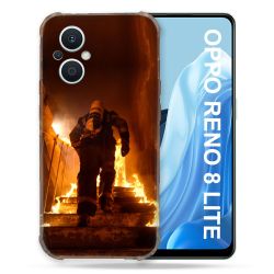 Coque Renforcée Pour Oppo Reno 8 Lite 5G Pompier Escalier