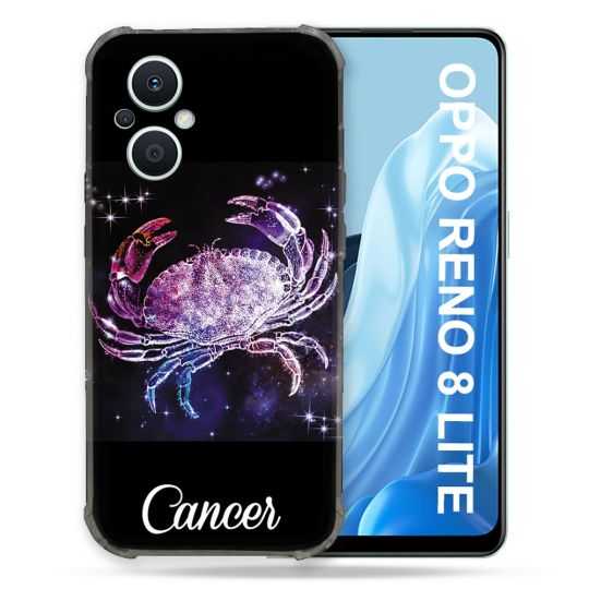 Coque Renforcée Pour Oppo Reno 8 Lite 5G Signe Zodiaque 2 Cancer