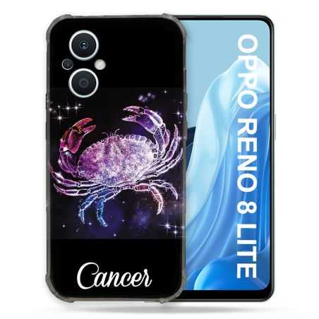 Coque Renforcée Pour Oppo Reno 8 Lite 5G Signe Zodiaque 2 Cancer