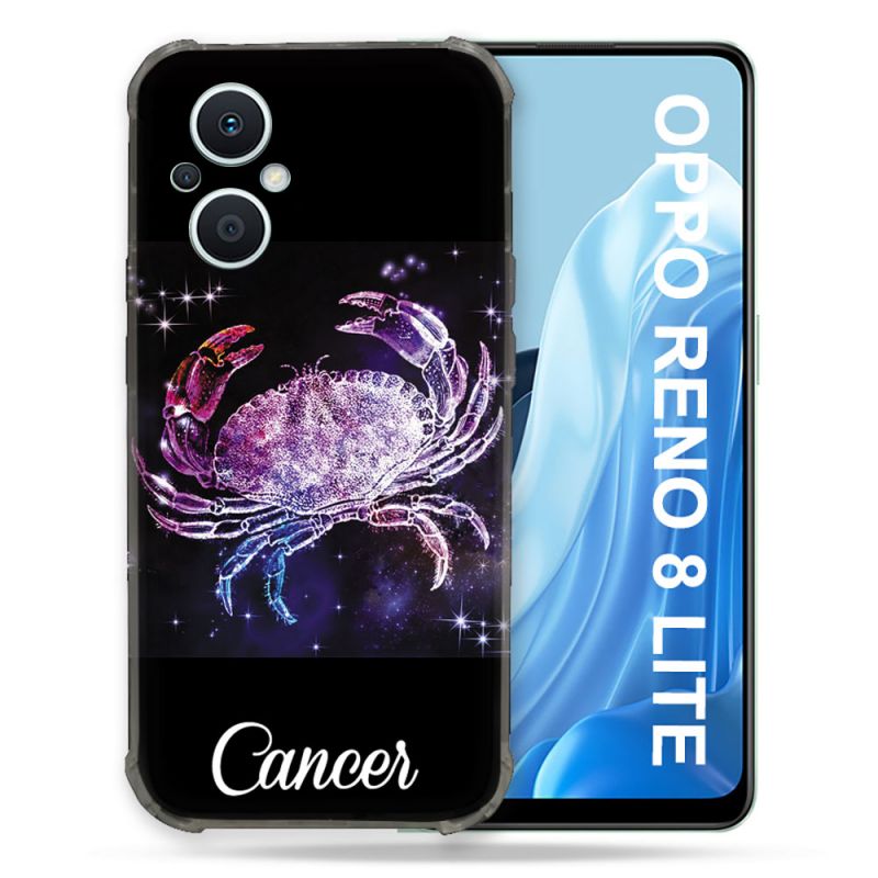 Coque Renforcée Pour Oppo Reno 8 Lite 5G Signe Zodiaque 2 Cancer