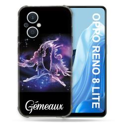Coque Renforcée Pour Oppo Reno 8 Lite 5G Signe Zodiaque 2 Gémeaux