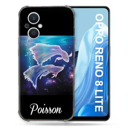 Coque Renforcée Pour Oppo Reno 8 Lite 5G Signe Zodiaque 2 Poisson