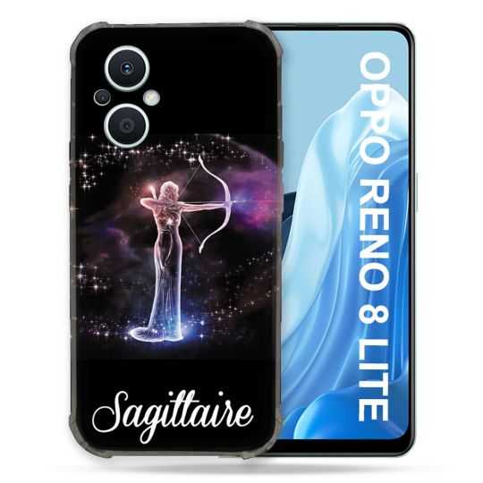 Coque Renforcée Pour Oppo Reno 8 Lite 5G Signe Zodiaque 2 Sagittaire