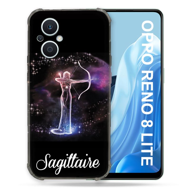 Coque Renforcée Pour Oppo Reno 8 Lite 5G Signe Zodiaque 2 Sagittaire