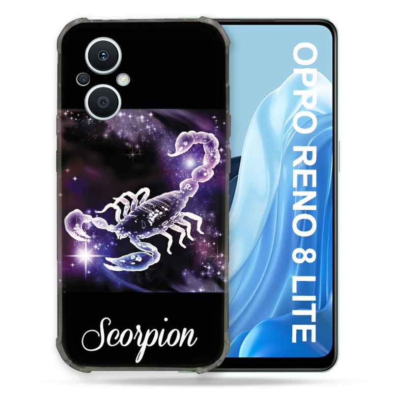 Coque Renforcée Pour Oppo Reno 8 Lite 5G Signe Zodiaque 2 Scorpion