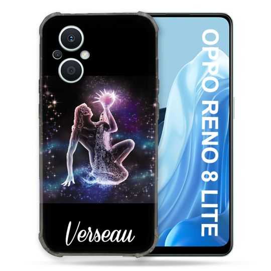 Coque Renforcée Pour Oppo Reno 8 Lite 5G Signe Zodiaque 2 Verseau