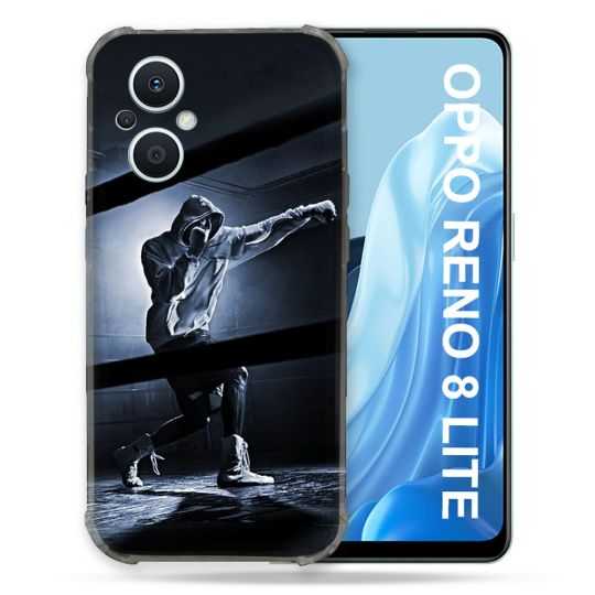 Coque Renforcée Pour Oppo Reno 8 Lite 5G Sport Boxe Poing