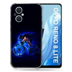 Coque Renforcée Pour Oppo Reno 8 Lite 5G Sport Cyclisme Bleu