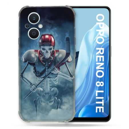 Coque Renforcée Pour Oppo Reno 8 Lite 5G Sport Hockey Squelette