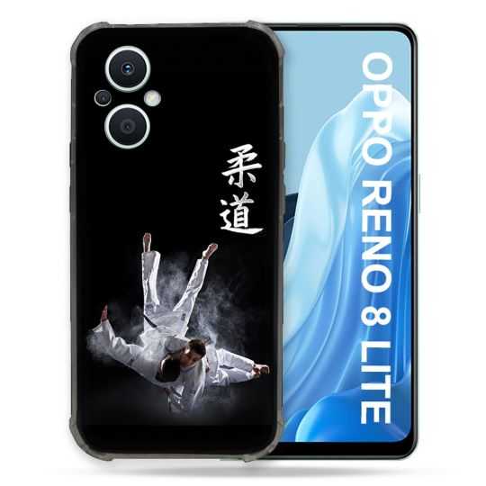 Coque Renforcée Pour Oppo Reno 8 Lite 5G Sport Judo Noir