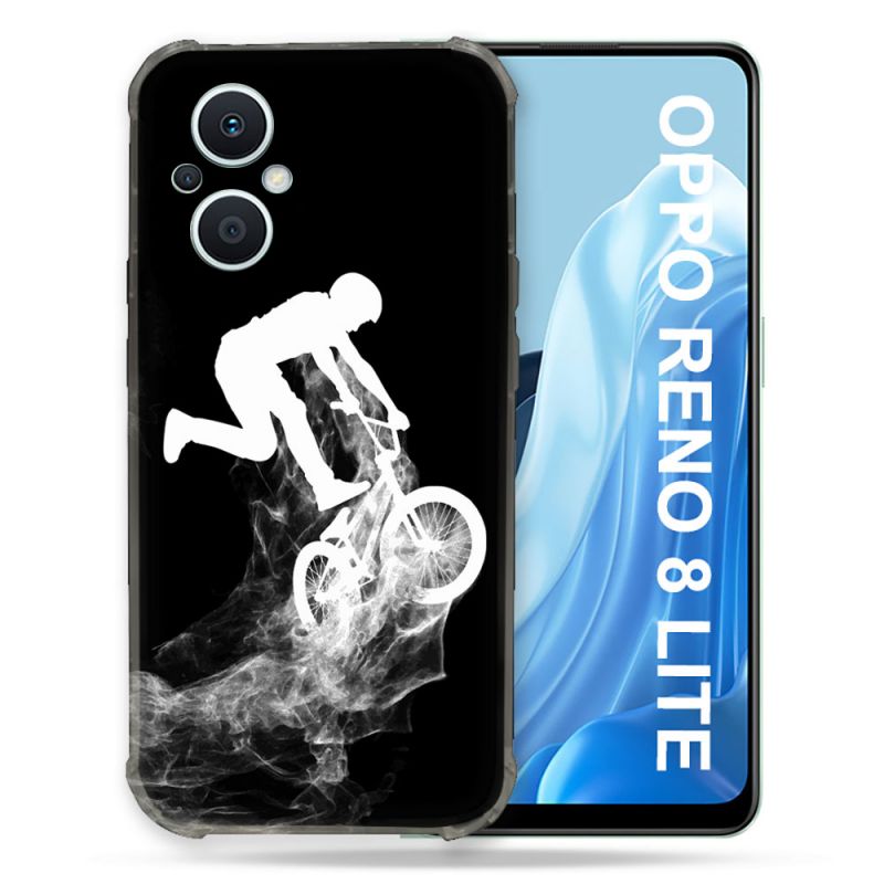 Coque Renforcée Pour Oppo Reno 8 Lite 5G Sport VTT Noir
