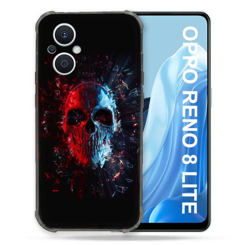 Coque Renforcée Pour Oppo Reno 8 Lite 5G Tete de Mort Deflagration