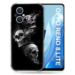 Coque Renforcée Pour Oppo Reno 8 Lite 5G Tete de Mort Triple