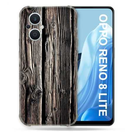 Coque Renforcée Pour Oppo Reno 8 Lite 5G Texture Bois