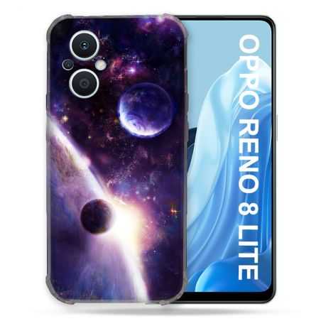 Coque Renforcée Pour Oppo Reno 8 Lite 5G Univers Planete Stellaire