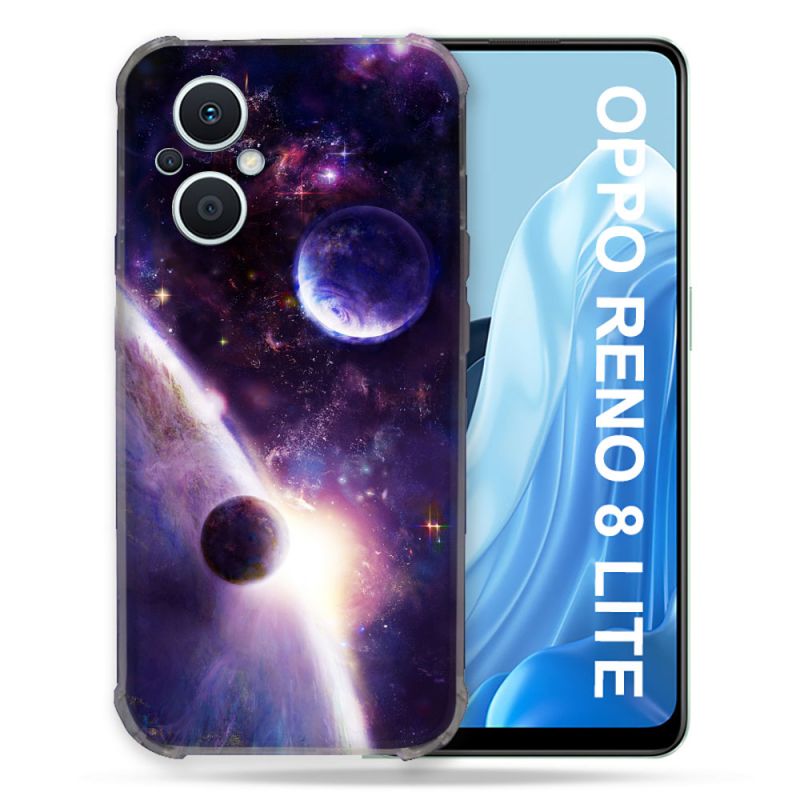 Coque Renforcée Pour Oppo Reno 8 Lite 5G Univers Planete Stellaire