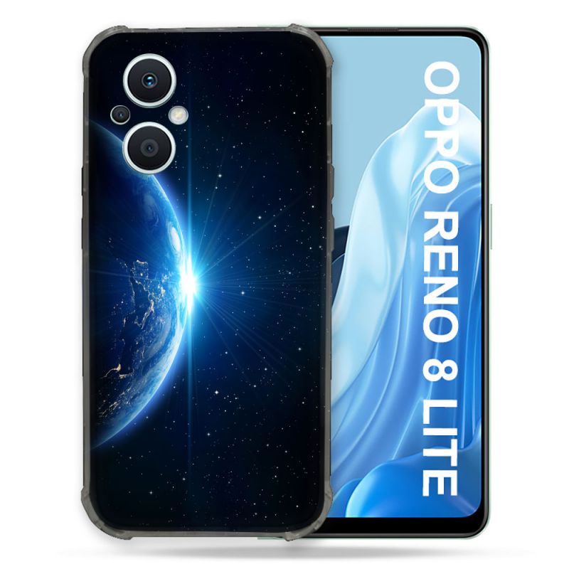 Coque Renforcée Pour Oppo Reno 8 Lite 5G Univers Planete Terre