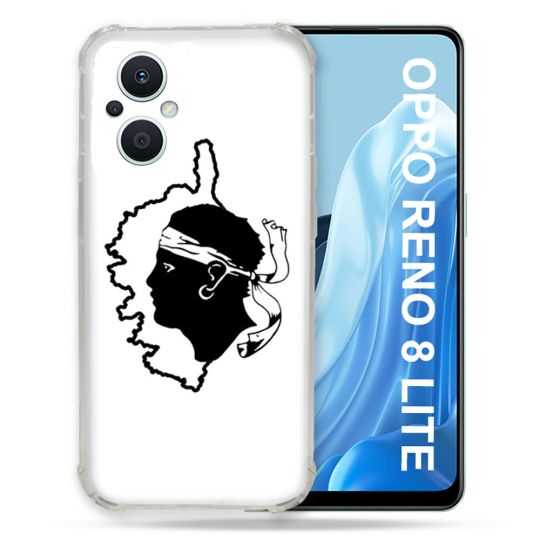 Coque Renforcée Pour Oppo Reno 8 Lite 5G Voyage Corse Blanc