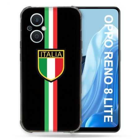 Coque Renforcée Pour Oppo Reno 8 Lite 5G Voyage Italie 3 Noir