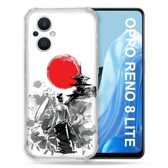 Coque Renforcée Pour Oppo Reno 8 Lite 5G Voyage Japon Femme