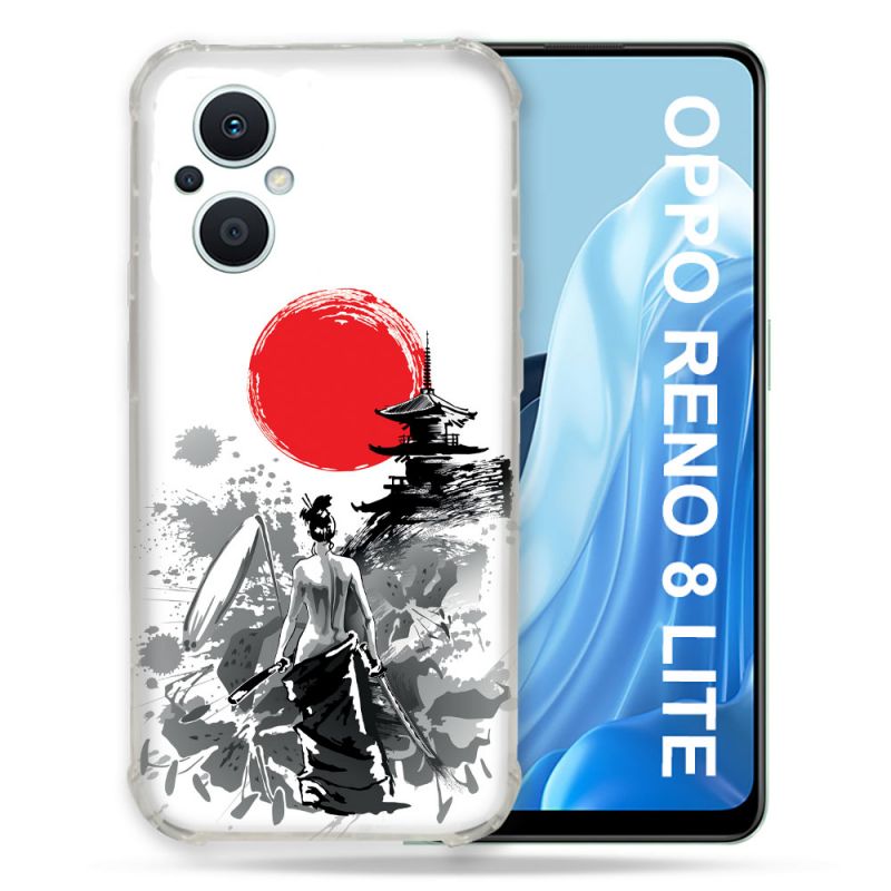 Coque Renforcée Pour Oppo Reno 8 Lite 5G Voyage Japon Femme