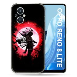 Coque Renforcée Pour Oppo Reno 8 Lite 5G Voyage Japon Samourai
