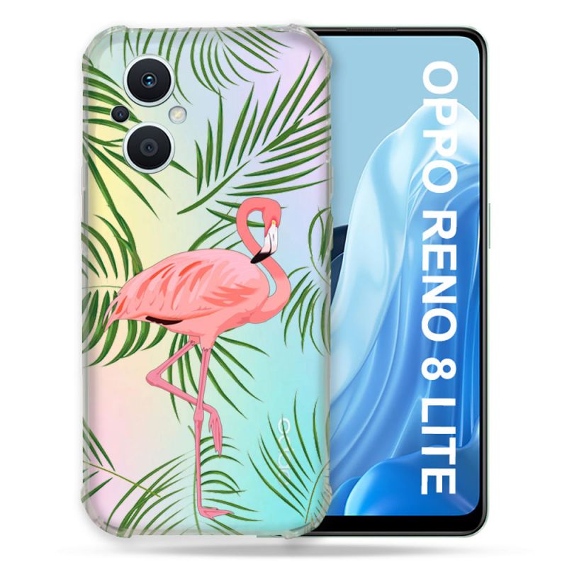 Coque Renforcée Transparente Pour Oppo Reno 8 Lite 5G Famant Rose