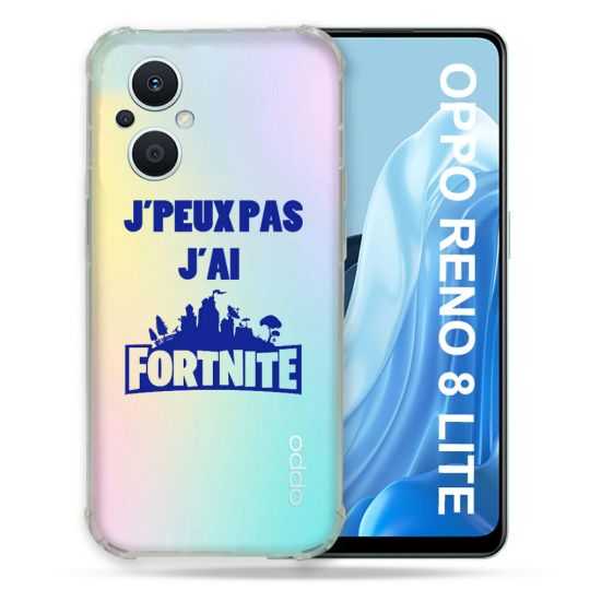 Coque Renforcée Transparente Pour Oppo Reno 8 Lite 5G Jpeux pas jai Fortnite