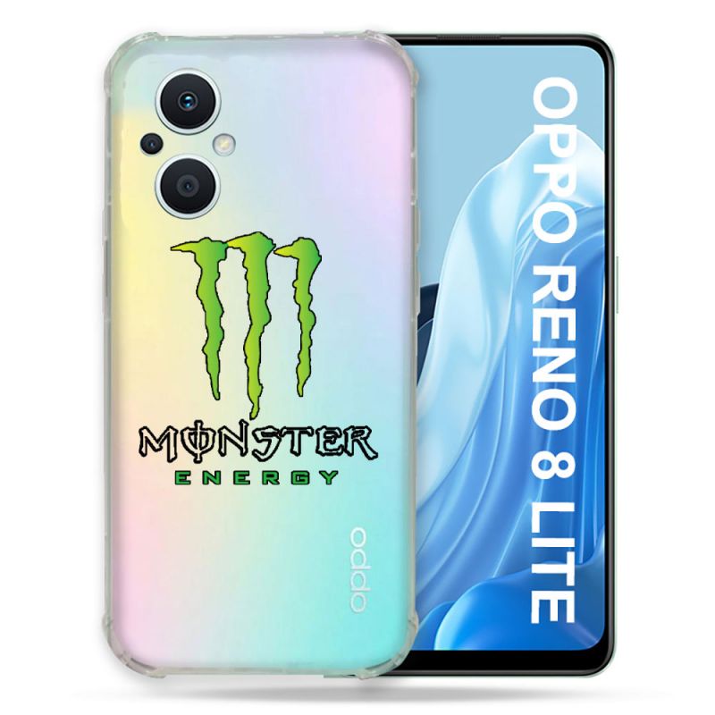 Coque Renforcée Transparente Pour Oppo Reno 8 Lite 5G Monster Energy