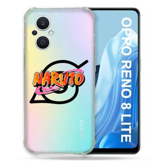 Coque Renforcée Transparente Pour Oppo Reno 8 Lite 5G Naruto Logo